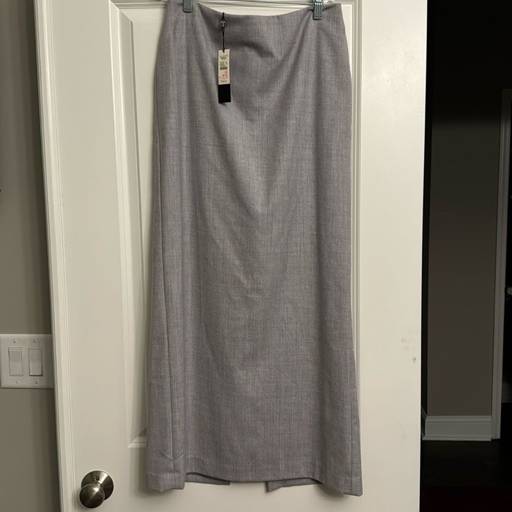 NWT Talbots midi gray wool skirt 6P - Picture 1 of 4